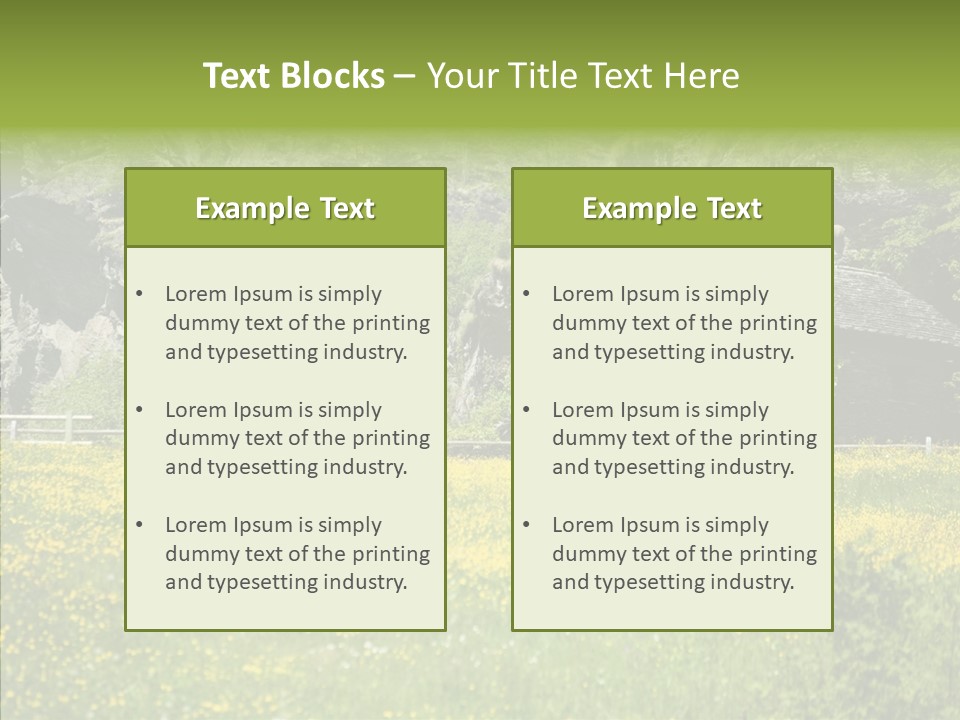 Field Outdoors Shack PowerPoint Template