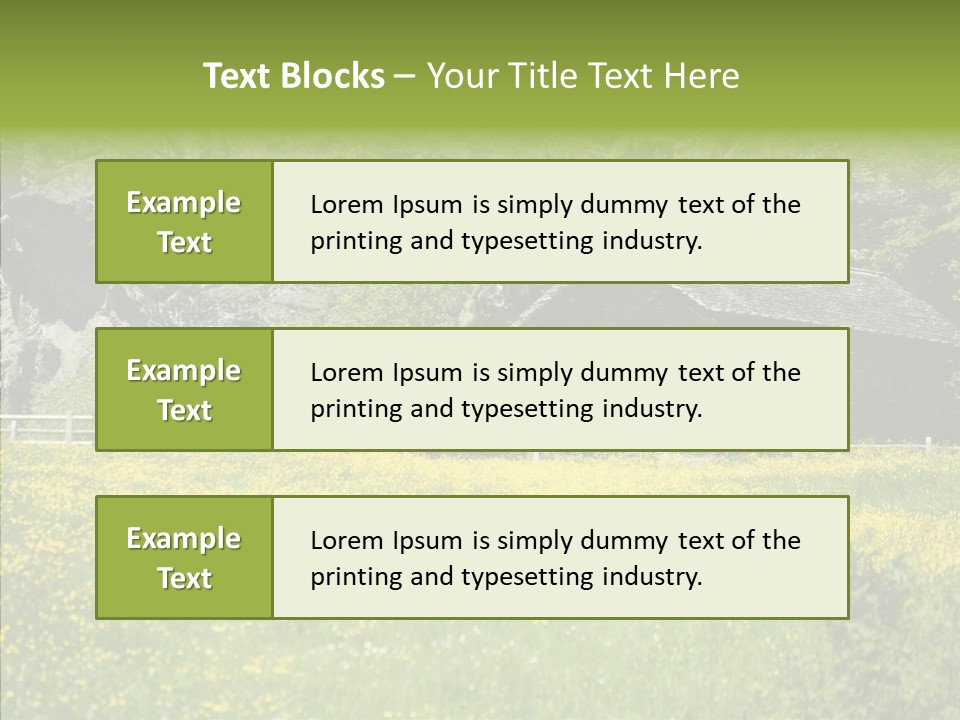 Field Outdoors Shack PowerPoint Template