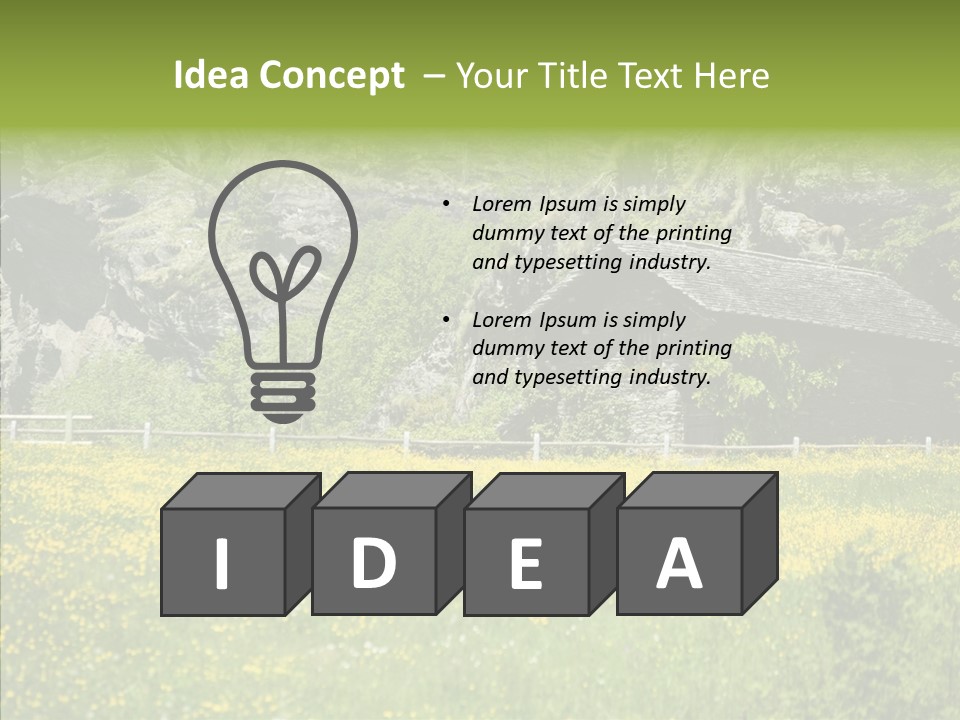 Field Outdoors Shack PowerPoint Template