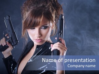 Bodyguard Aim Smoke PowerPoint Template