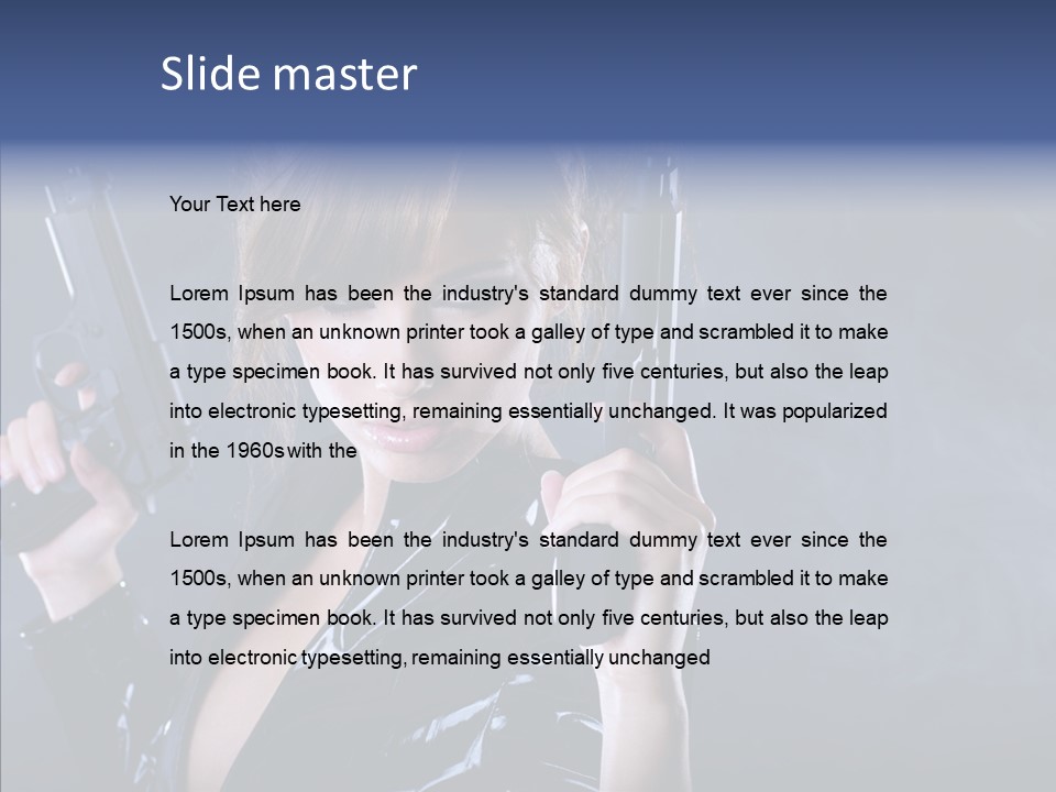 Bodyguard Aim Smoke PowerPoint Template