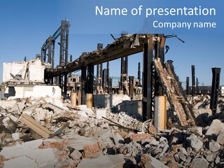 Destroy Abandoned Rubble PowerPoint Template