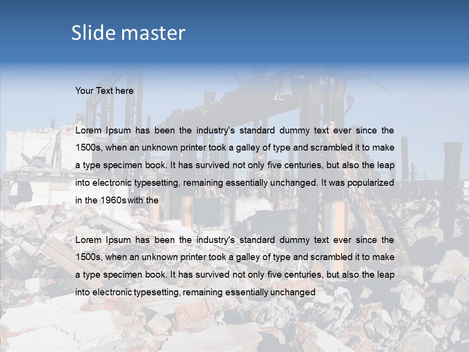 Destroy Abandoned Rubble PowerPoint Template