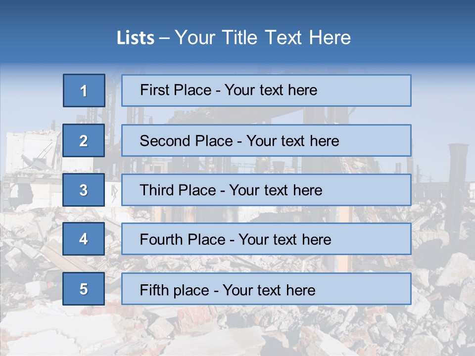 Destroy Abandoned Rubble PowerPoint Template