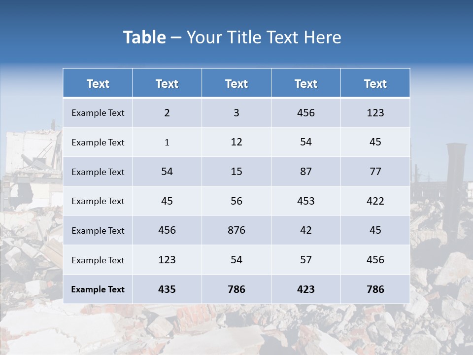 Destroy Abandoned Rubble PowerPoint Template