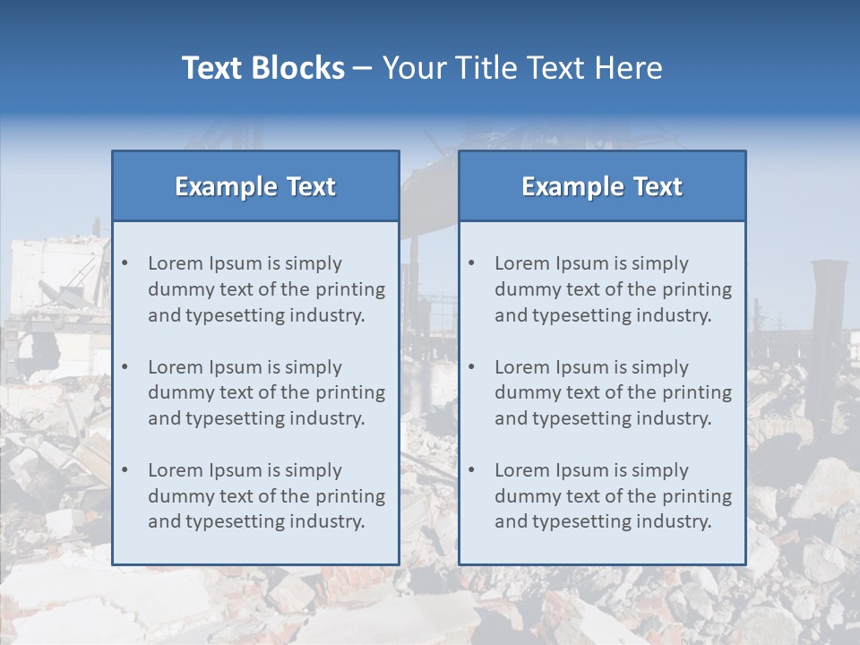 Destroy Abandoned Rubble PowerPoint Template