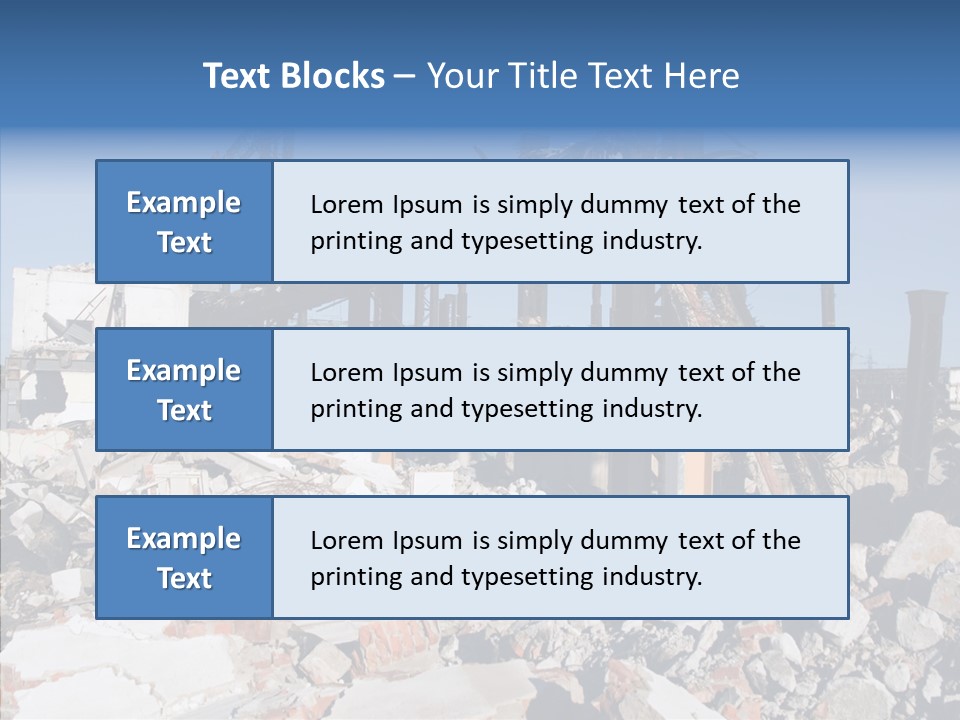 Destroy Abandoned Rubble PowerPoint Template