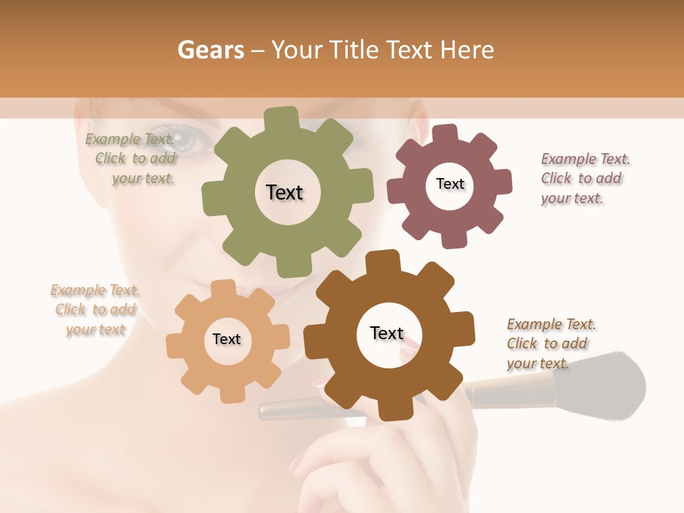 Lips Powder White PowerPoint Template