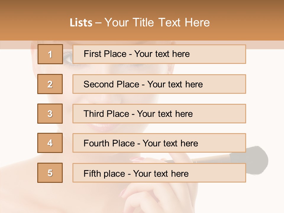 Lips Powder White PowerPoint Template