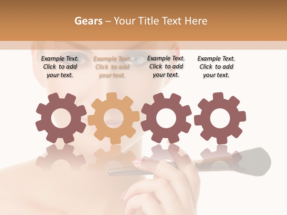 Lips Powder White PowerPoint Template