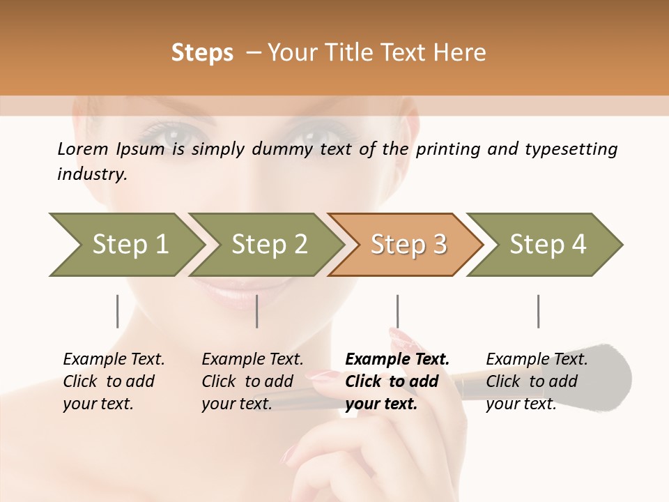 Lips Powder White PowerPoint Template