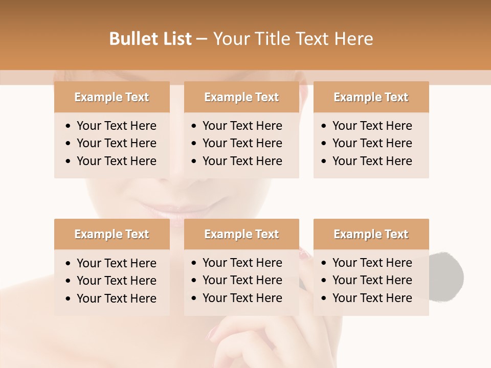 Lips Powder White PowerPoint Template