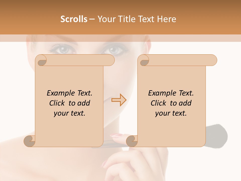 Lips Powder White PowerPoint Template
