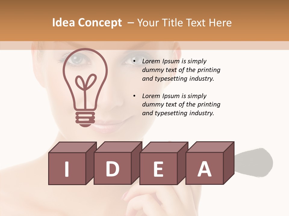 Lips Powder White PowerPoint Template