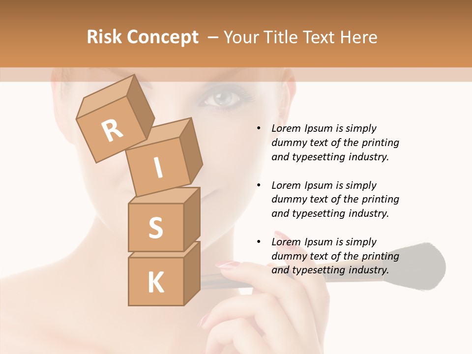 Lips Powder White PowerPoint Template