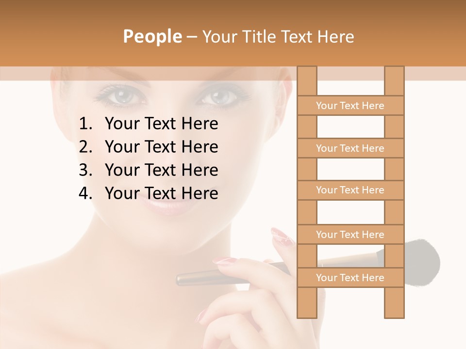 Lips Powder White PowerPoint Template
