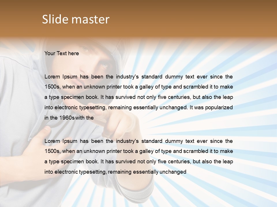 Abstract Caucasian Twist PowerPoint Template