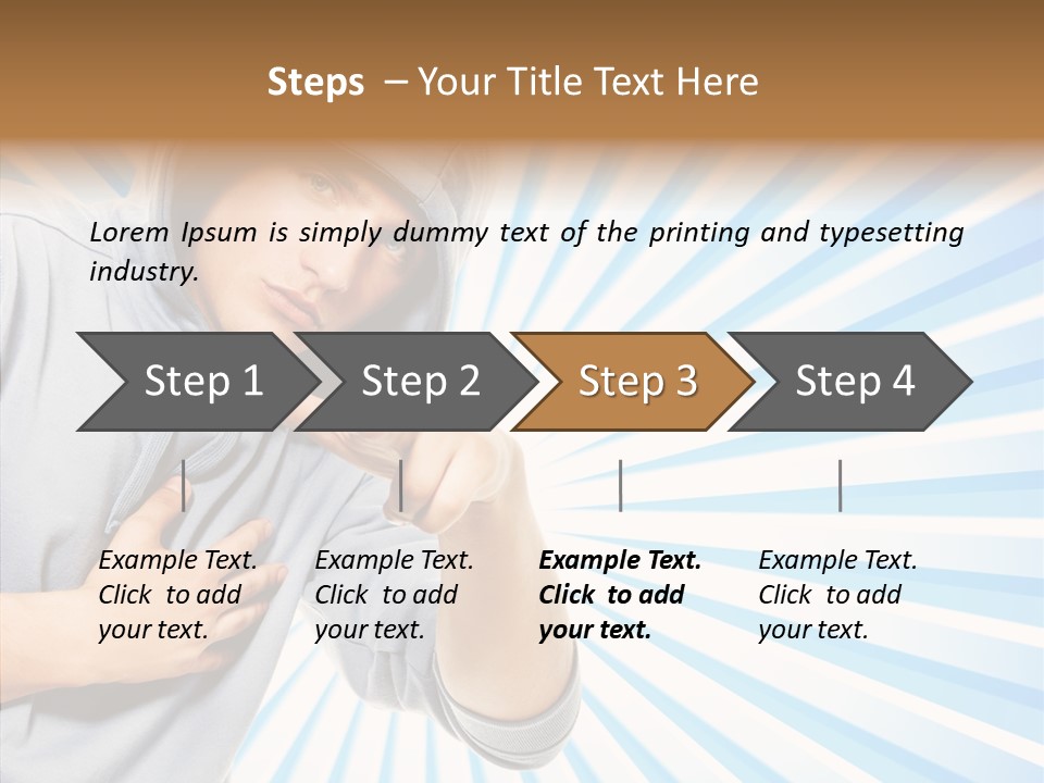 Abstract Caucasian Twist PowerPoint Template