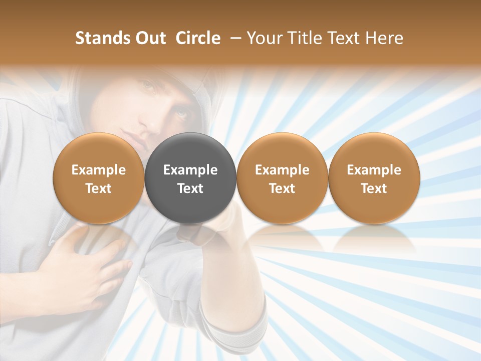 Abstract Caucasian Twist PowerPoint Template