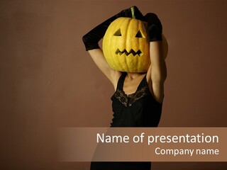 Strange Ghost Lady PowerPoint Template