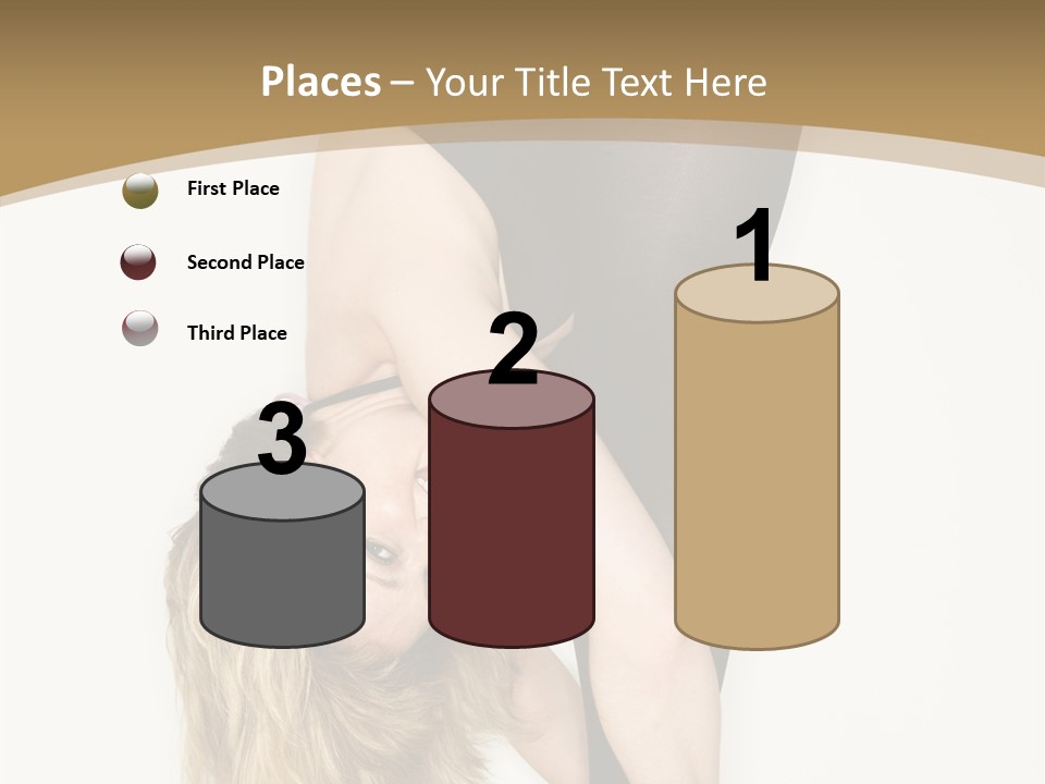 Full Length Bending Woman PowerPoint Template