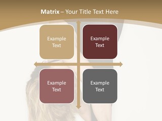 Full Length Bending Woman PowerPoint Template
