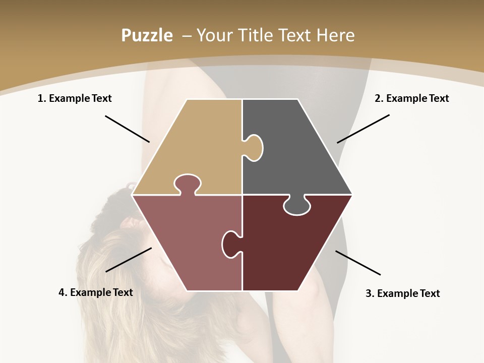 Full Length Bending Woman PowerPoint Template