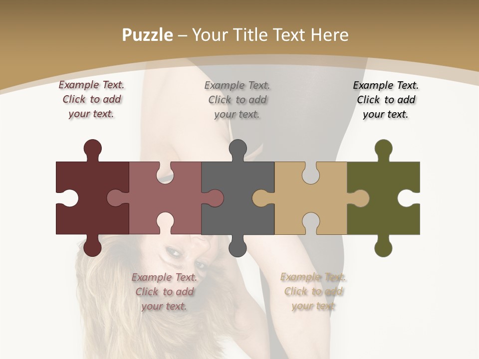 Full Length Bending Woman PowerPoint Template