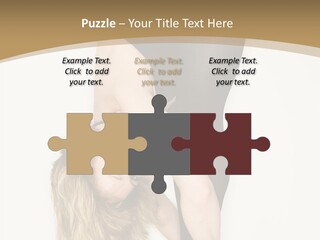 Full Length Bending Woman PowerPoint Template