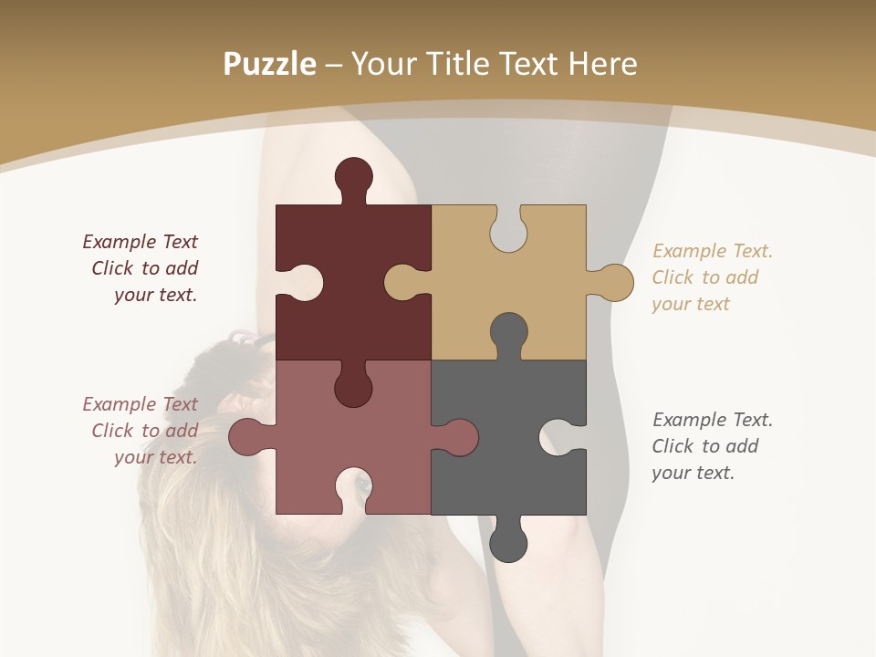 Full Length Bending Woman PowerPoint Template