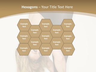 Full Length Bending Woman PowerPoint Template