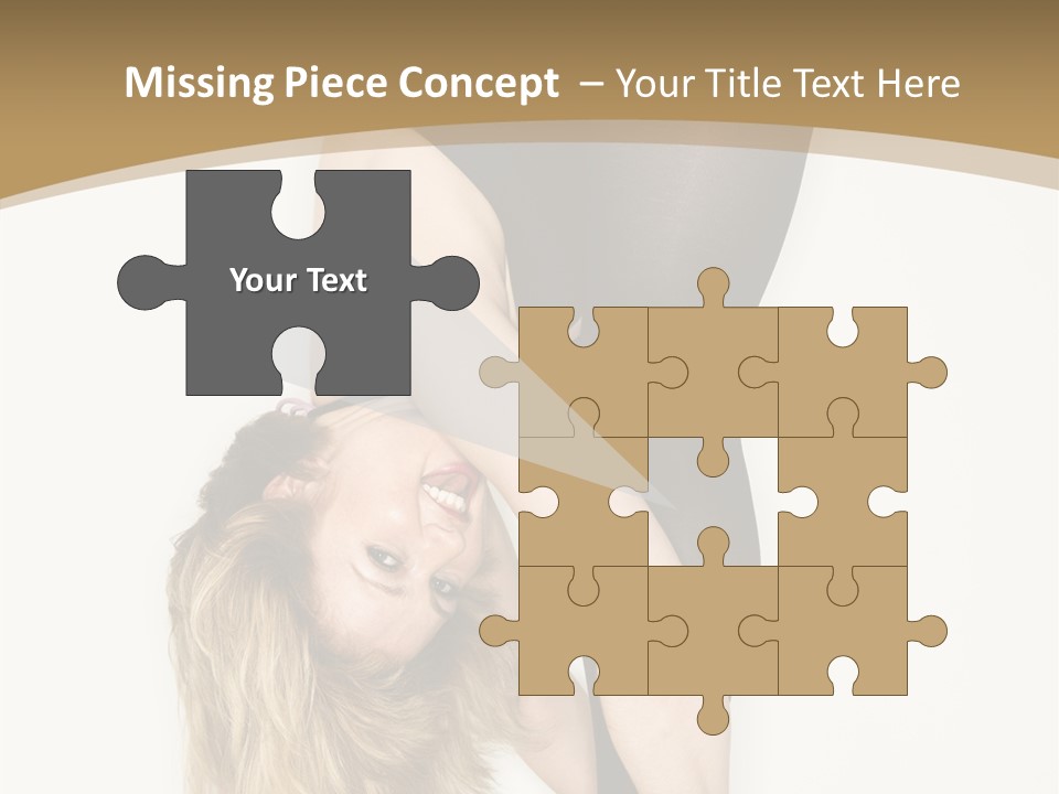 Full Length Bending Woman PowerPoint Template