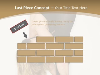 Full Length Bending Woman PowerPoint Template