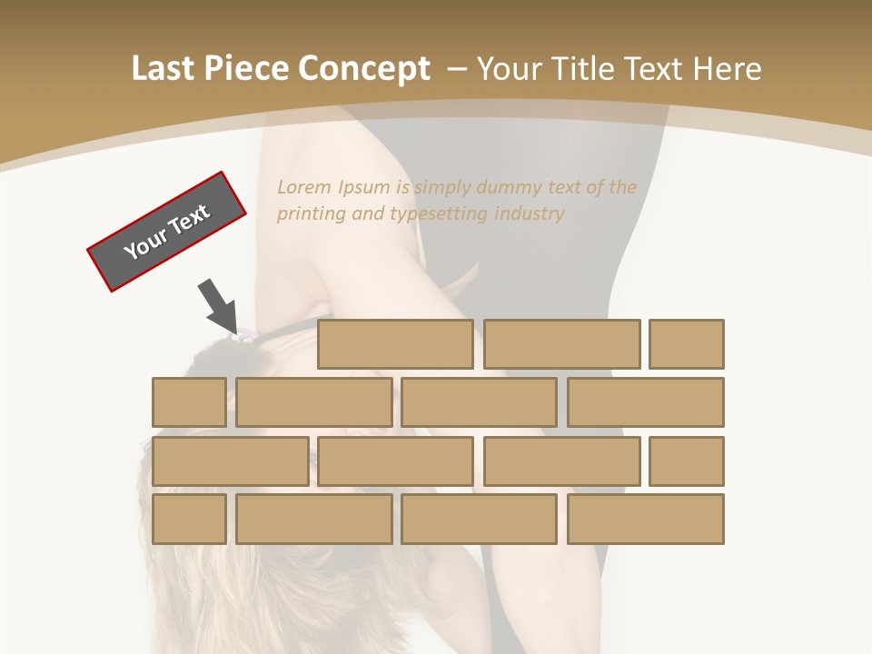 Full Length Bending Woman PowerPoint Template