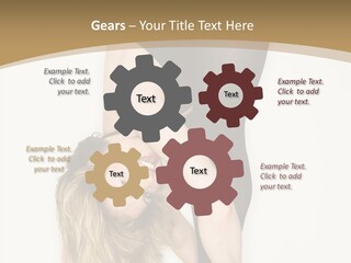 Full Length Bending Woman PowerPoint Template