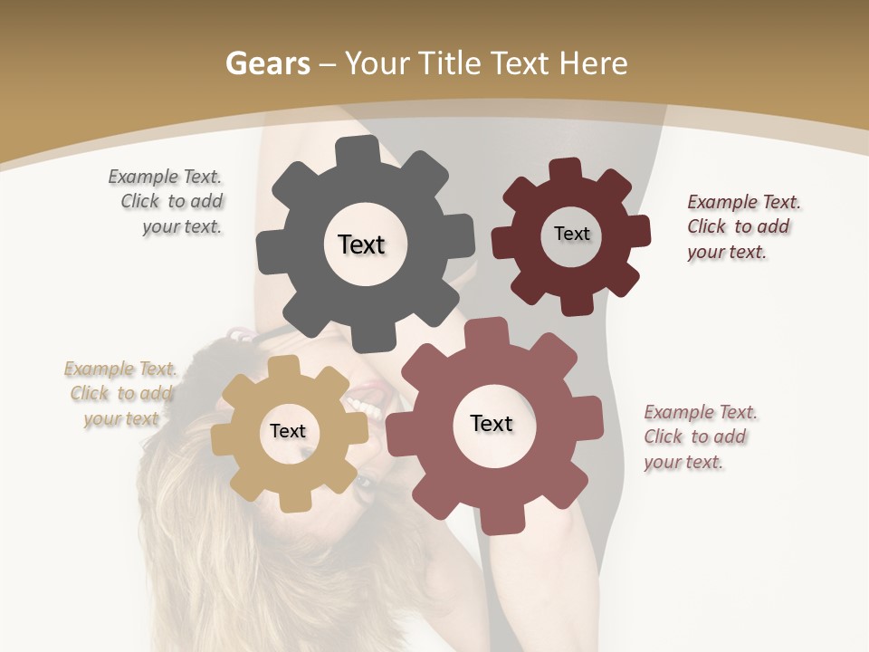 Full Length Bending Woman PowerPoint Template