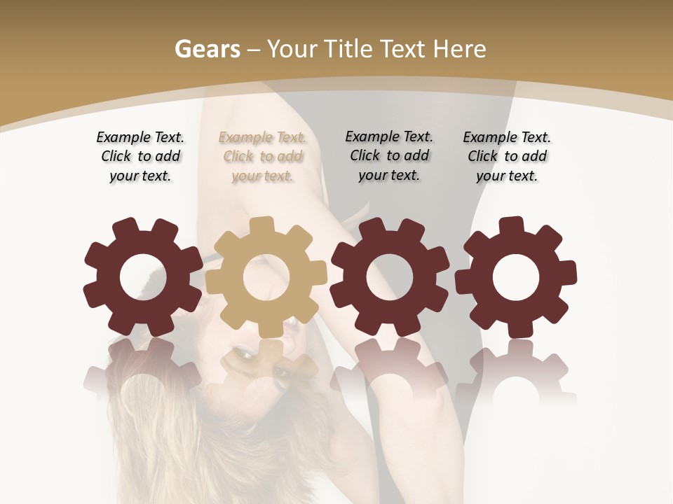 Full Length Bending Woman PowerPoint Template