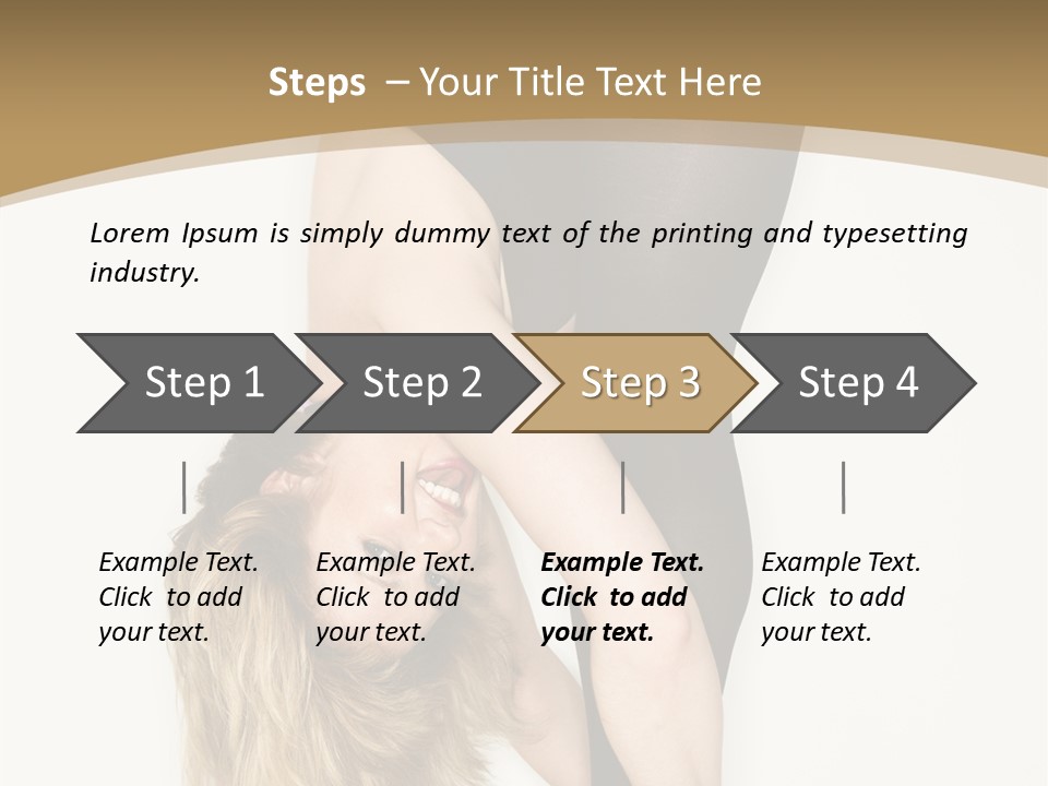 Full Length Bending Woman PowerPoint Template