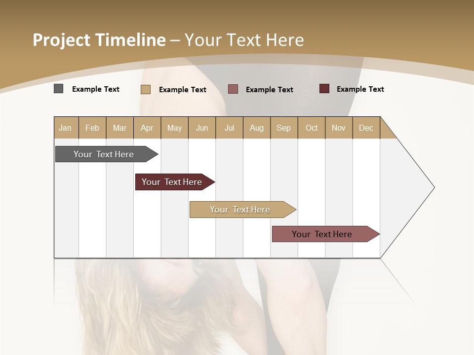 Full Length Bending Woman PowerPoint Template
