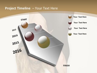 Full Length Bending Woman PowerPoint Template