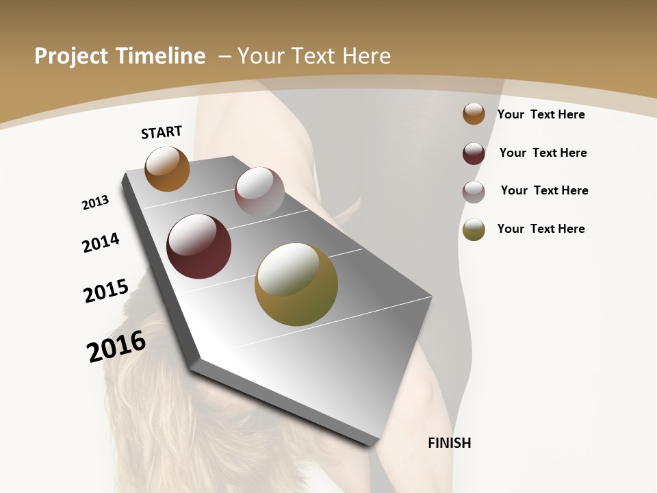 Full Length Bending Woman PowerPoint Template