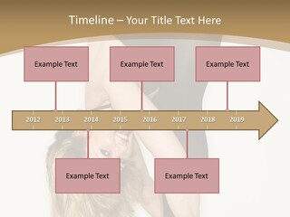 Full Length Bending Woman PowerPoint Template