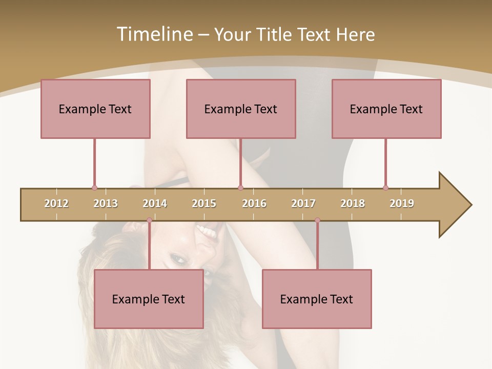 Full Length Bending Woman PowerPoint Template