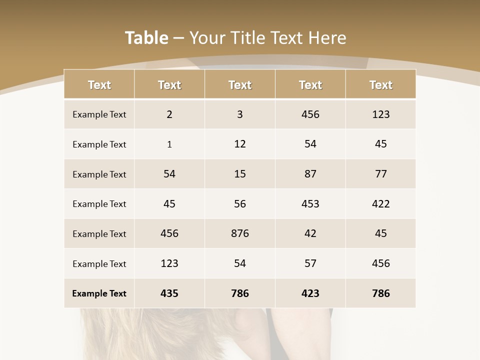 Full Length Bending Woman PowerPoint Template