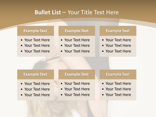 Full Length Bending Woman PowerPoint Template