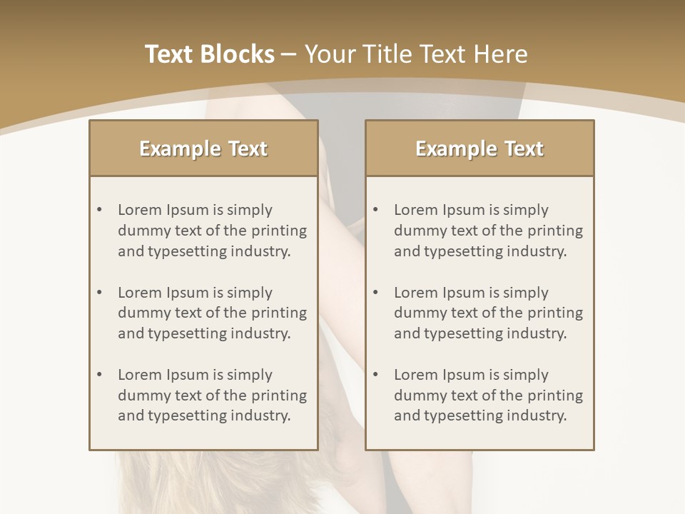 Full Length Bending Woman PowerPoint Template