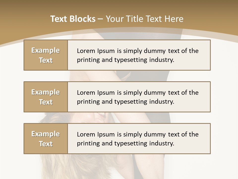 Full Length Bending Woman PowerPoint Template