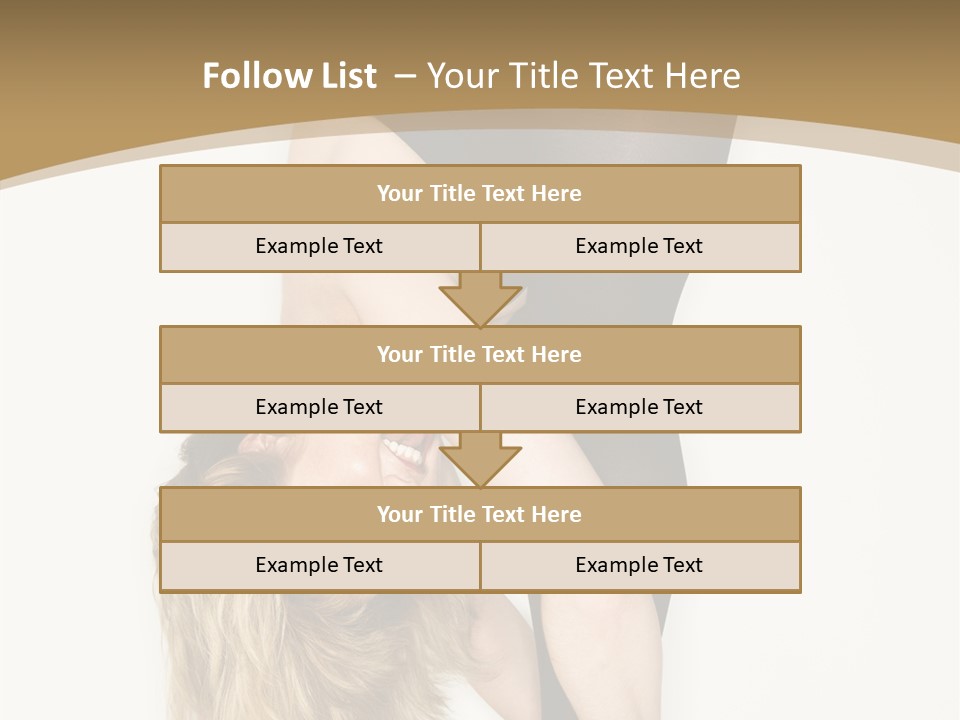 Full Length Bending Woman PowerPoint Template