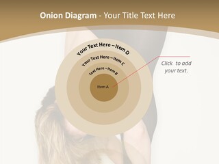 Full Length Bending Woman PowerPoint Template