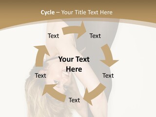 Full Length Bending Woman PowerPoint Template